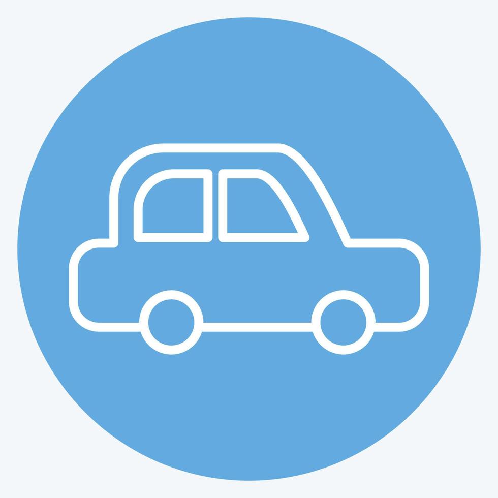 Icon Car. related to Car Service symbol. Blue Eyes Style. repairing. engine. simple illustration vector