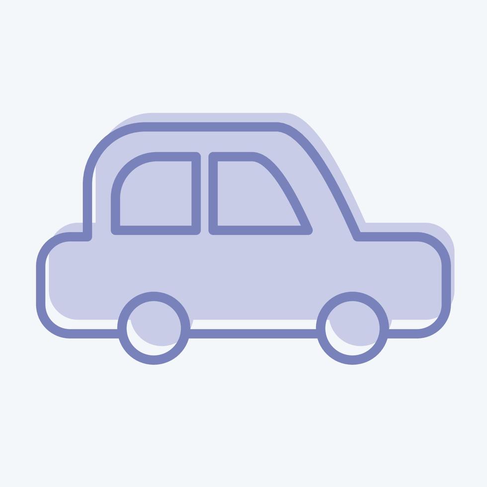 Icon Car. related to Car Service symbol. Two Tone Style. repairing. engine. simple illustration vector