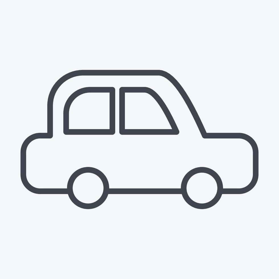 Icon Car. related to Car Service symbol. Line Style. repairing. engine. simple illustration vector