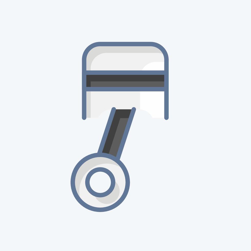 Icon Piston. related to Car Service symbol. Doodle Style. repairing. engine. simple illustration vector