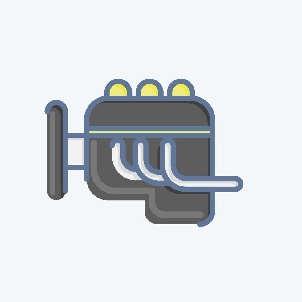 Icon Engine. related to Car Service symbol. Doodle Style. repairing. engine. simple illustration vector