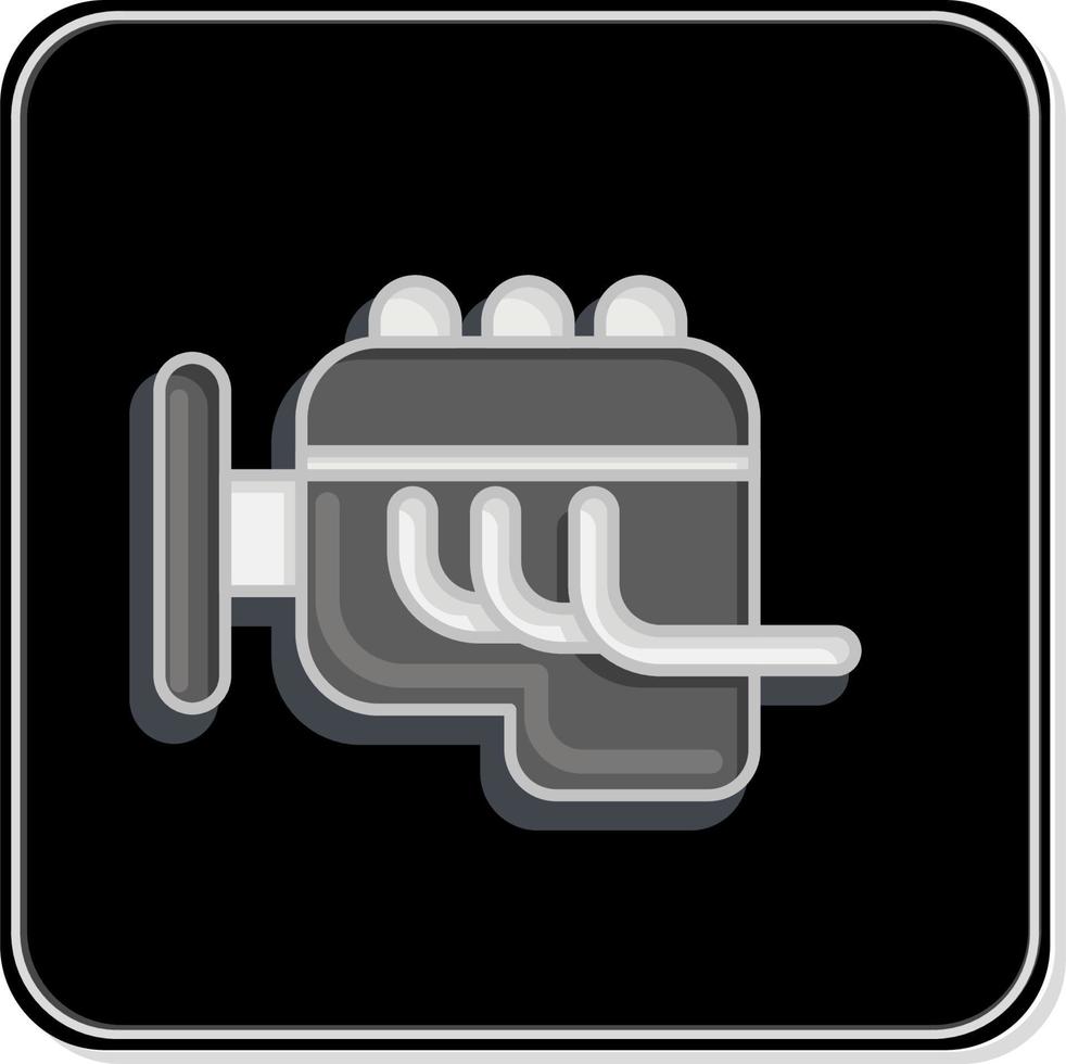 Icon Engine. related to Car Service symbol. Glossy Style. repairing. engine. simple illustration vector