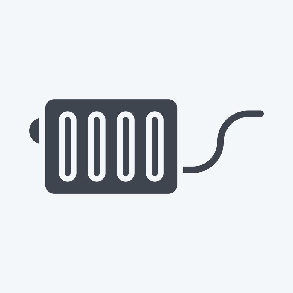 Icon Ehaust System. related to Car Service symbol. Glyph Style. repairing. engine. simple illustration vector