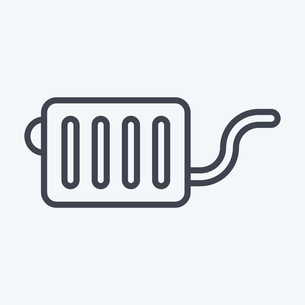 Icon Ehaust System. related to Car Service symbol. Line Style. repairing. engine. simple illustration vector