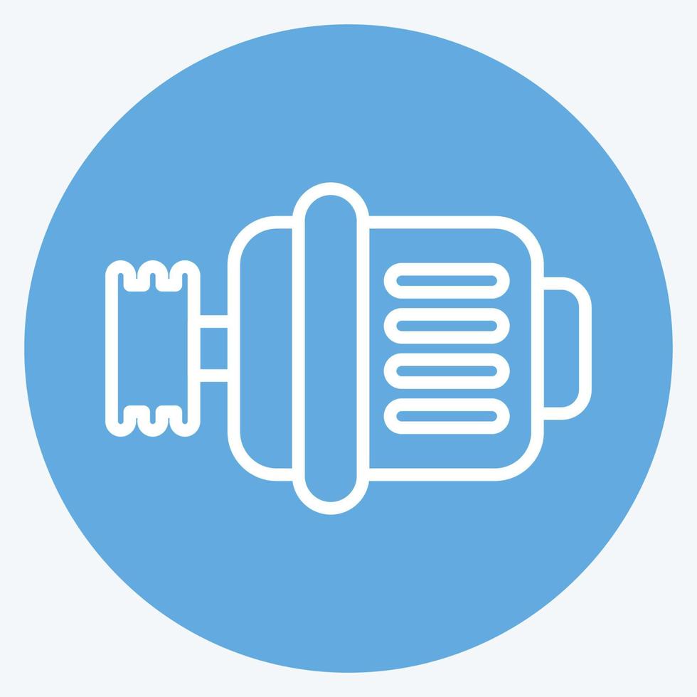 Icon Generator. related to Car Service symbol. Blue Eyes Style. repairing. engine. simple illustration vector