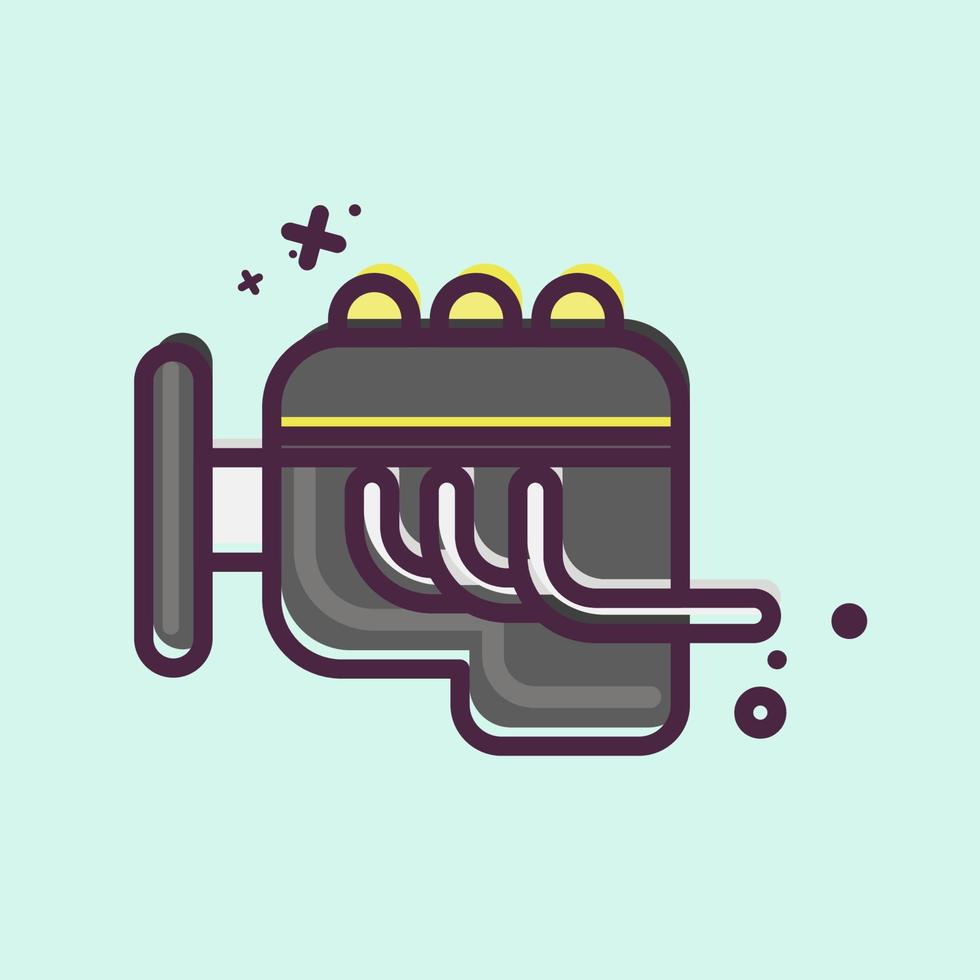 Icon Engine. related to Car Service symbol. MBE Style. repairing. engine. simple illustration vector