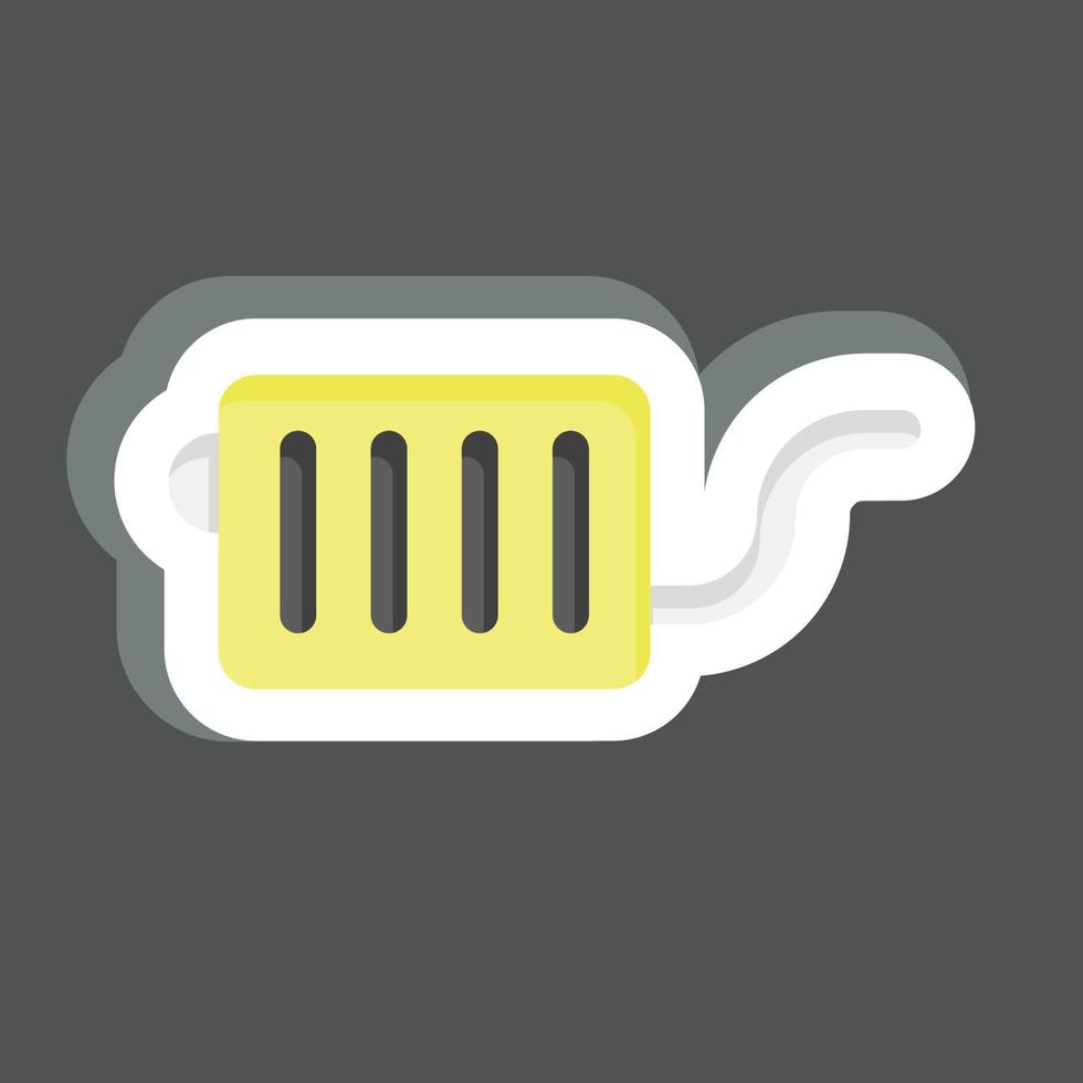 Sticker Ehaust System. related to Car Service symbol. repairing. engine. simple illustration vector