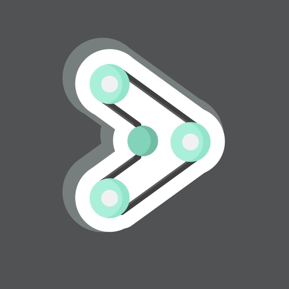 Sticker Cambelt. related to Car Service symbol. repairing. engine. simple illustration vector