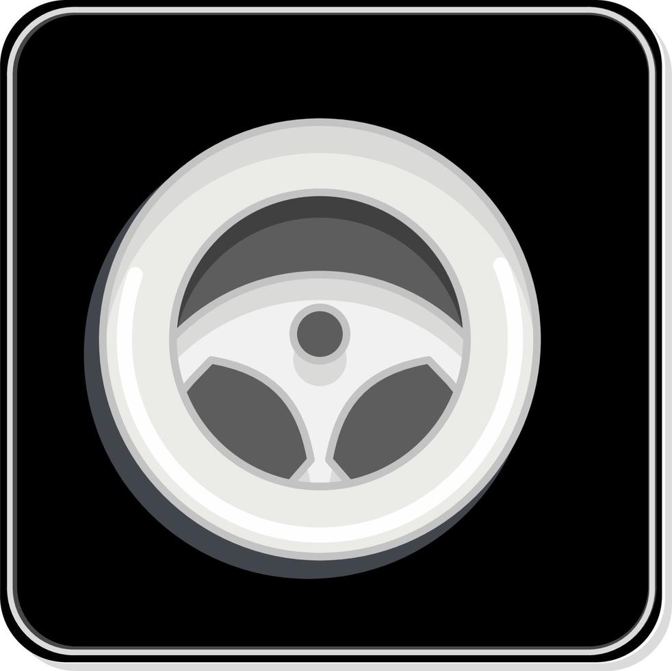 Icon Steering. related to Car Service symbol. Glossy Style. repairing. engine. simple illustration vector