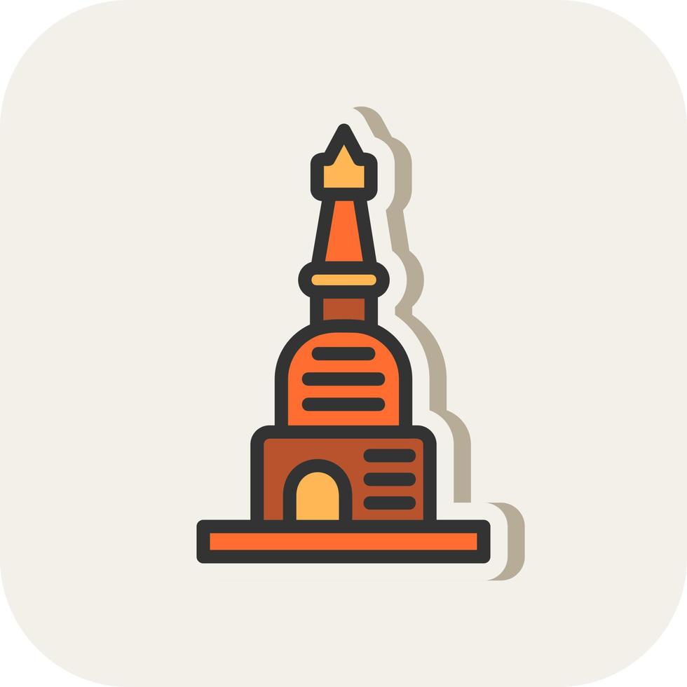Stupa Vector Icon Design