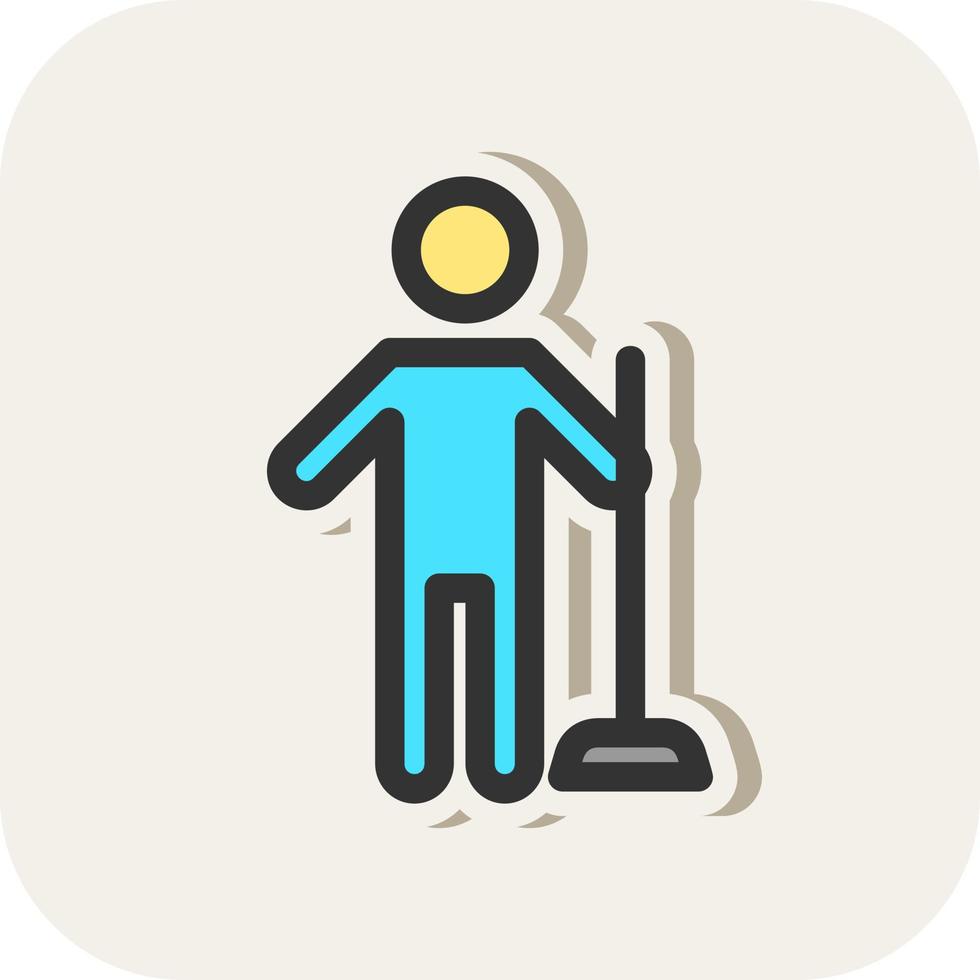 Man Holding Wiper Vector Icon Design