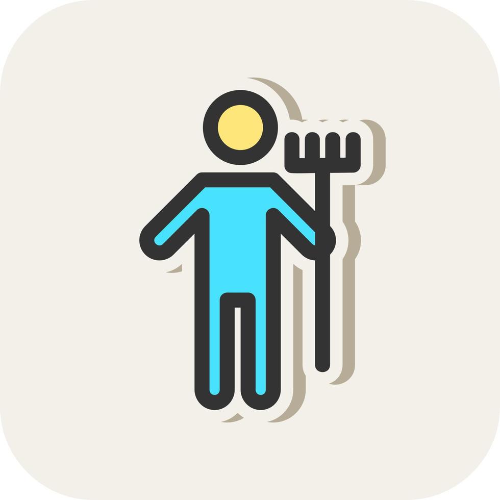Man Holding Mop Vector Icon Design