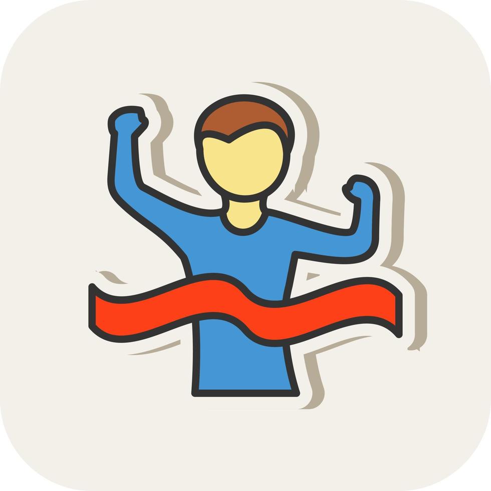 Race Finish Vector Icon Design