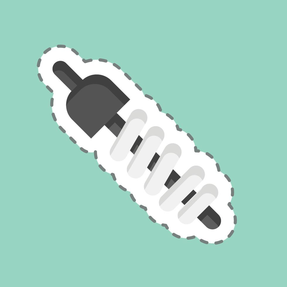 Sticker line cut Suspension. related to Car Service symbol. repairing. engine. simple illustration vector