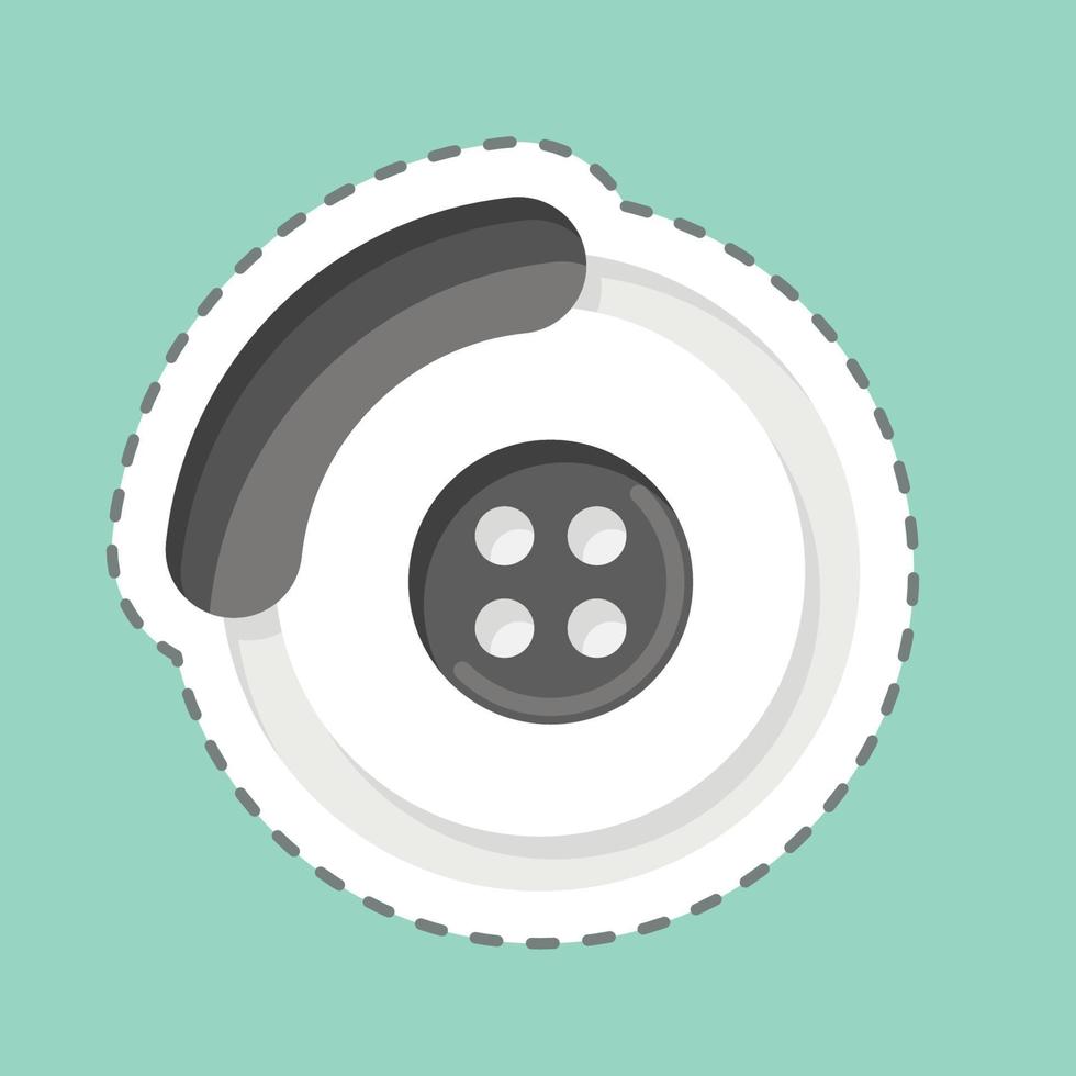 Sticker line cut Brakes. related to Car Service symbol. repairing. engine. simple illustration vector