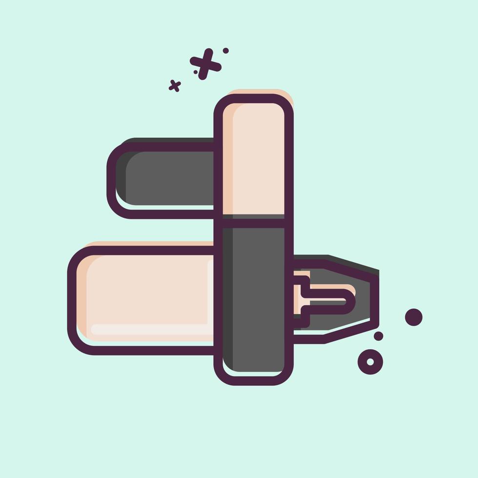 Icon Starter. related to Car Service symbol. MBE Style. repairing. engine. simple illustration vector