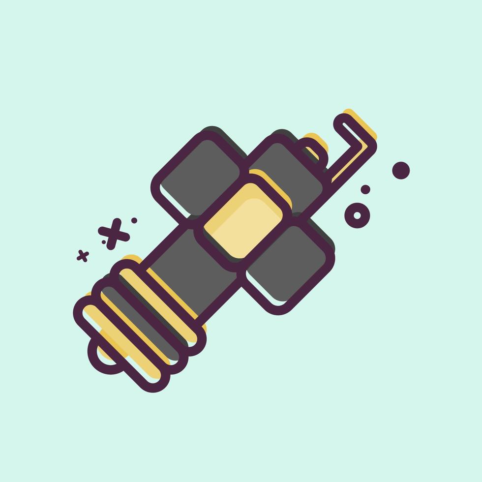 Icon Spark Plug. related to Car Service symbol. MBE Style. repairing. engine. simple illustration vector