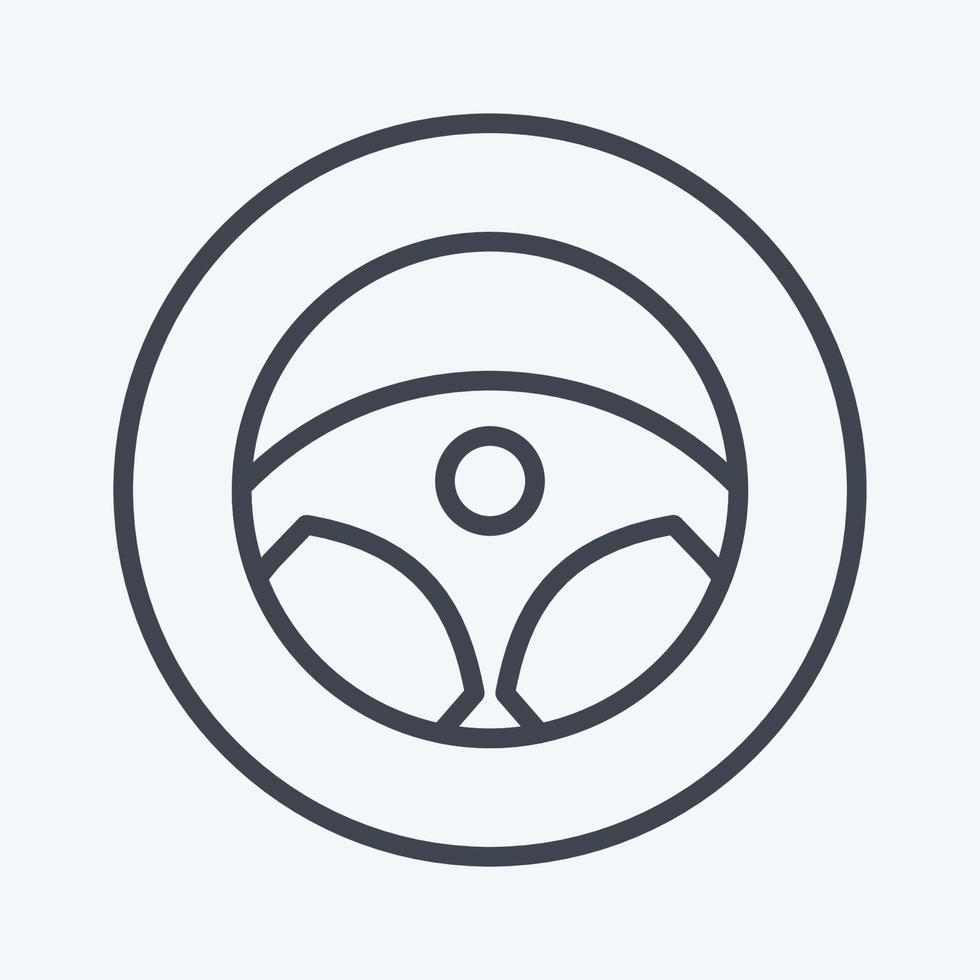 Icon Steering. related to Car Service symbol. Line Style. repairing. engine. simple illustration vector