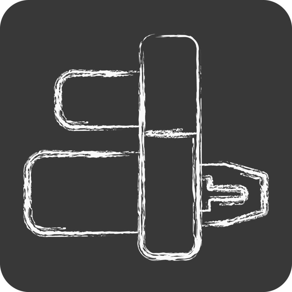 Icon Starter. related to Car Service symbol. Chalk Style. repairing. engine. simple illustration vector