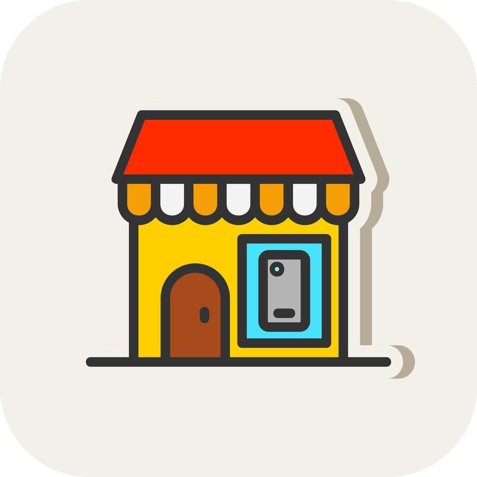 Mobile Shop Vector Icon Design