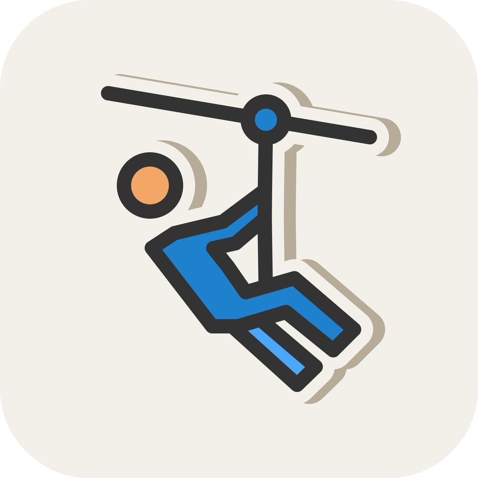 Zipline Vector Icon Design