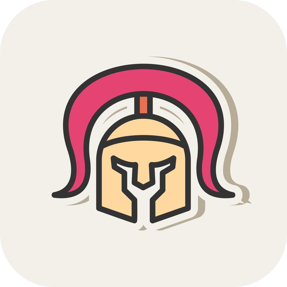 Roman Helmet Vector Icon Design