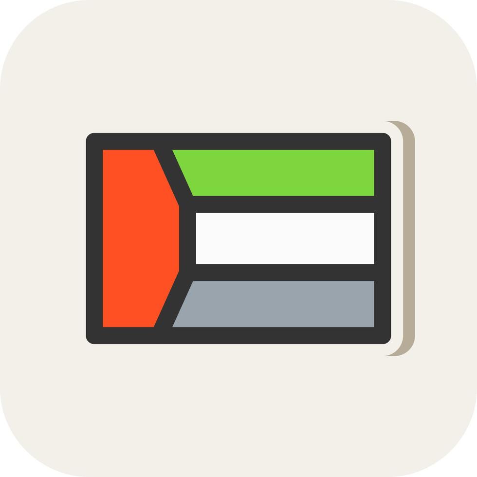 Dubai Flag Vector Icon Design