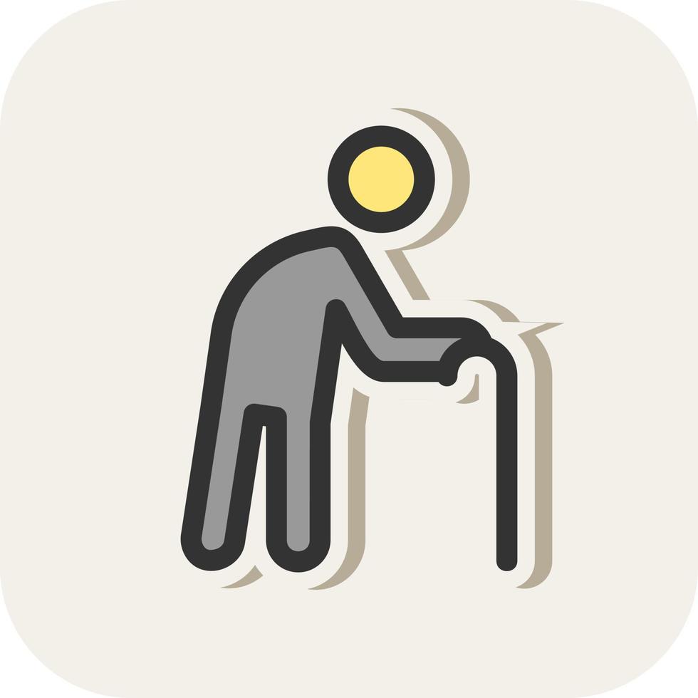 Old Man Vector Icon Design