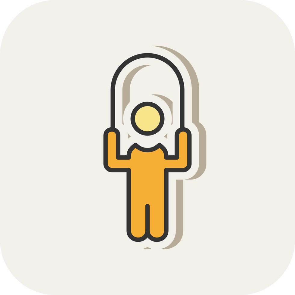 Person skipping rope Vector Icon Design