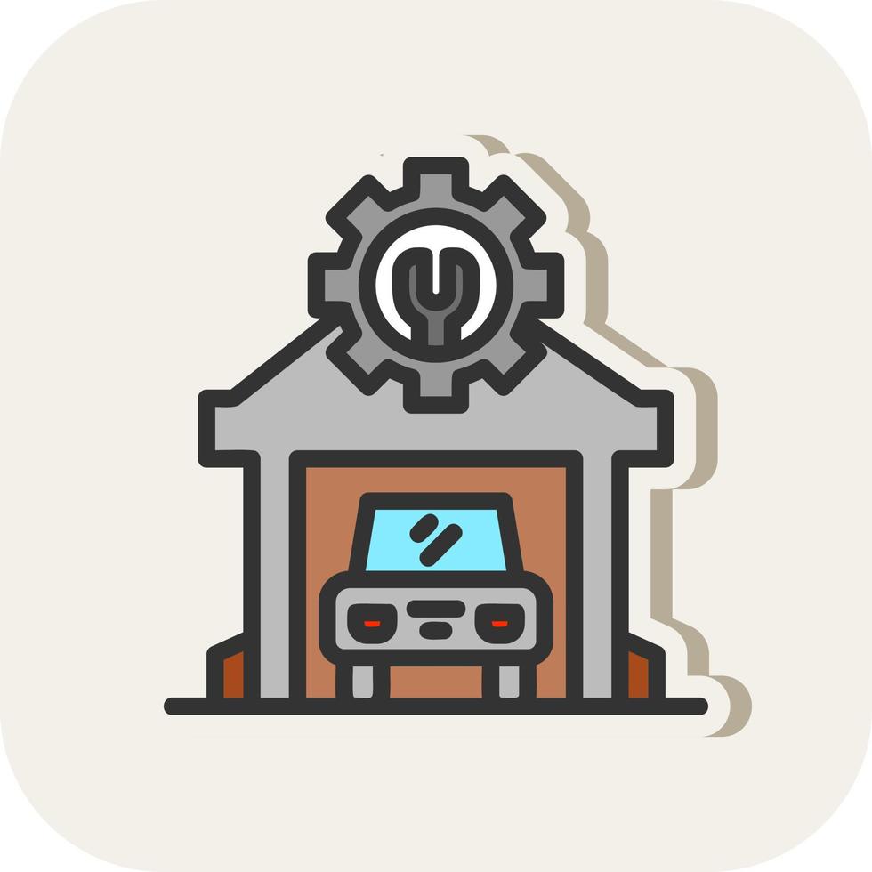 Mechanic Shop Vector Icon Design