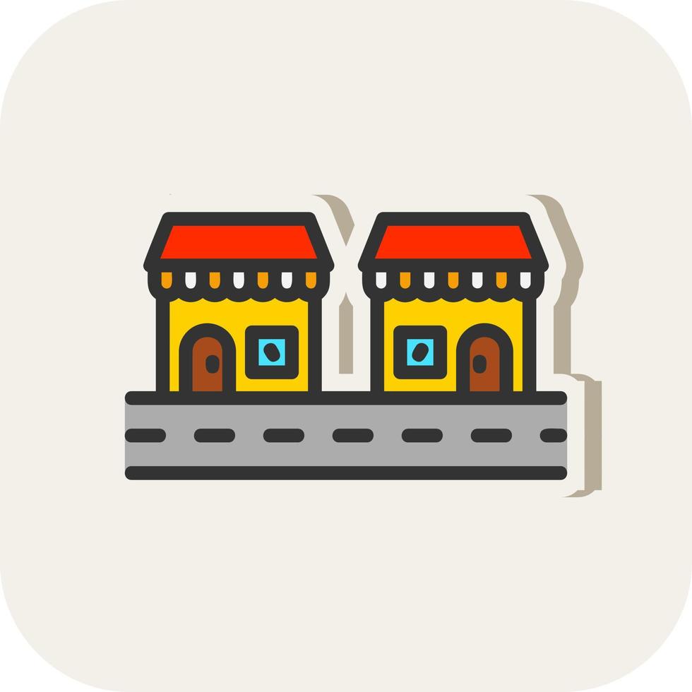 Street Market Vector Icon Design