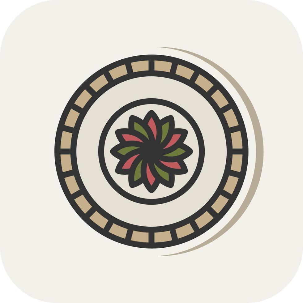 Old Plate Vector Icon Design