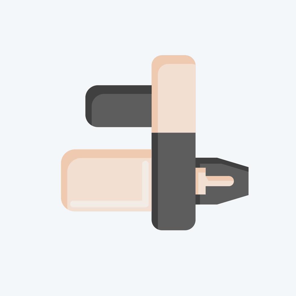 Icon Starter. related to Car Service symbol. Flat Style. repairing. engine. simple illustration vector