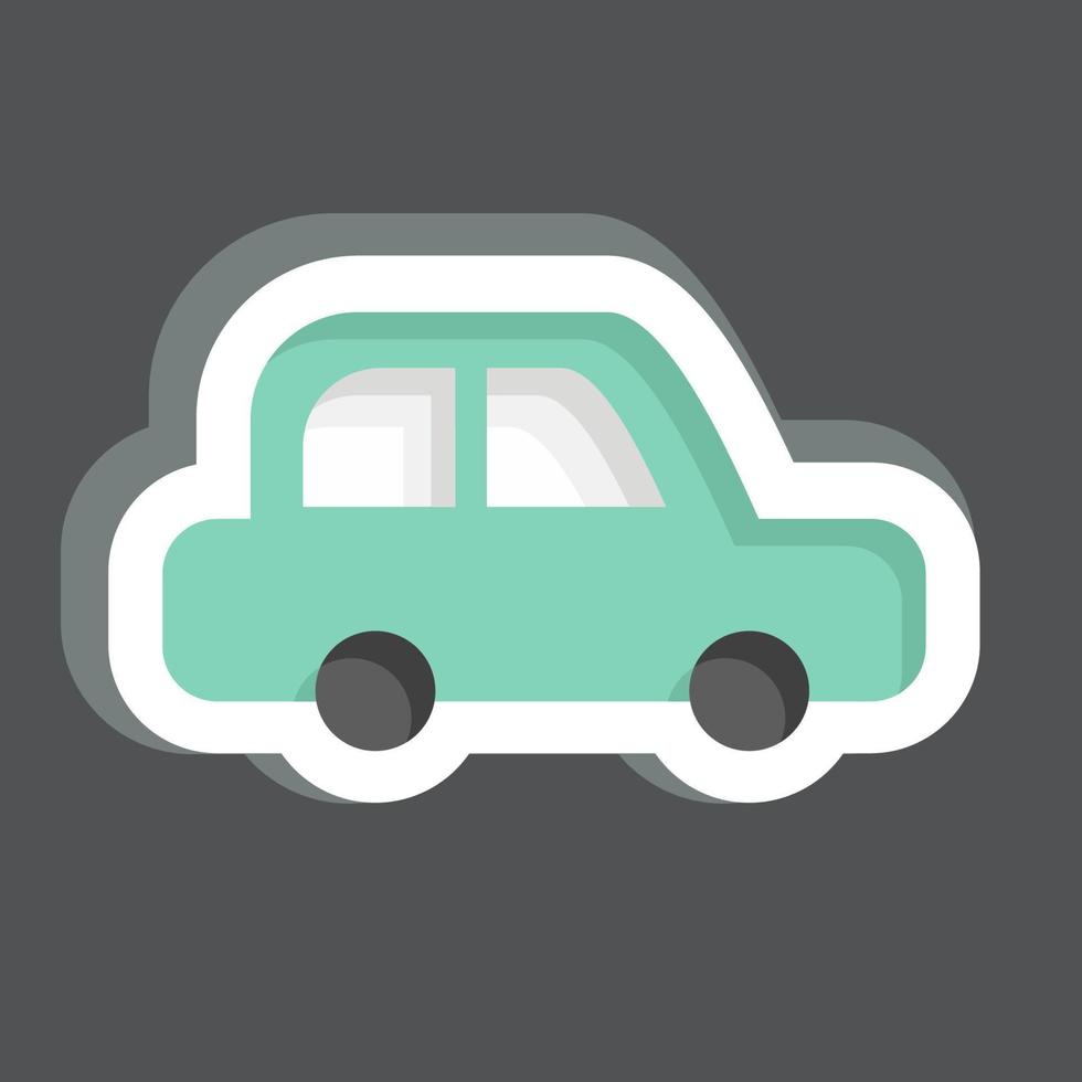 Sticker Car. related to Car Service symbol. repairing. engine. simple illustration vector