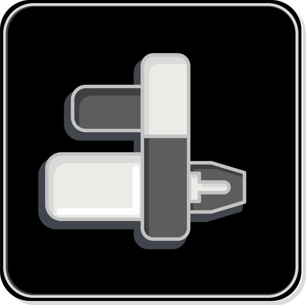 Icon Starter. related to Car Service symbol. Glossy Style. repairing. engine. simple illustration vector