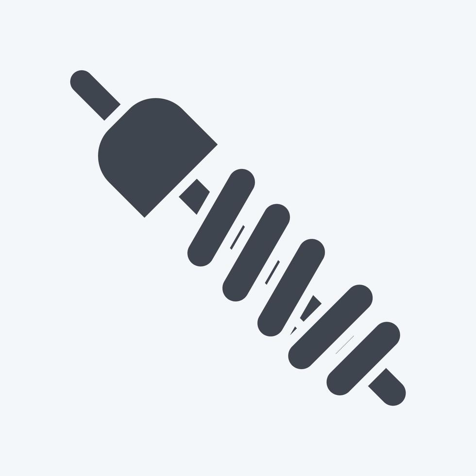 Icon Suspension. related to Car Service symbol. Glyph Style. repairing. engine. simple illustration vector