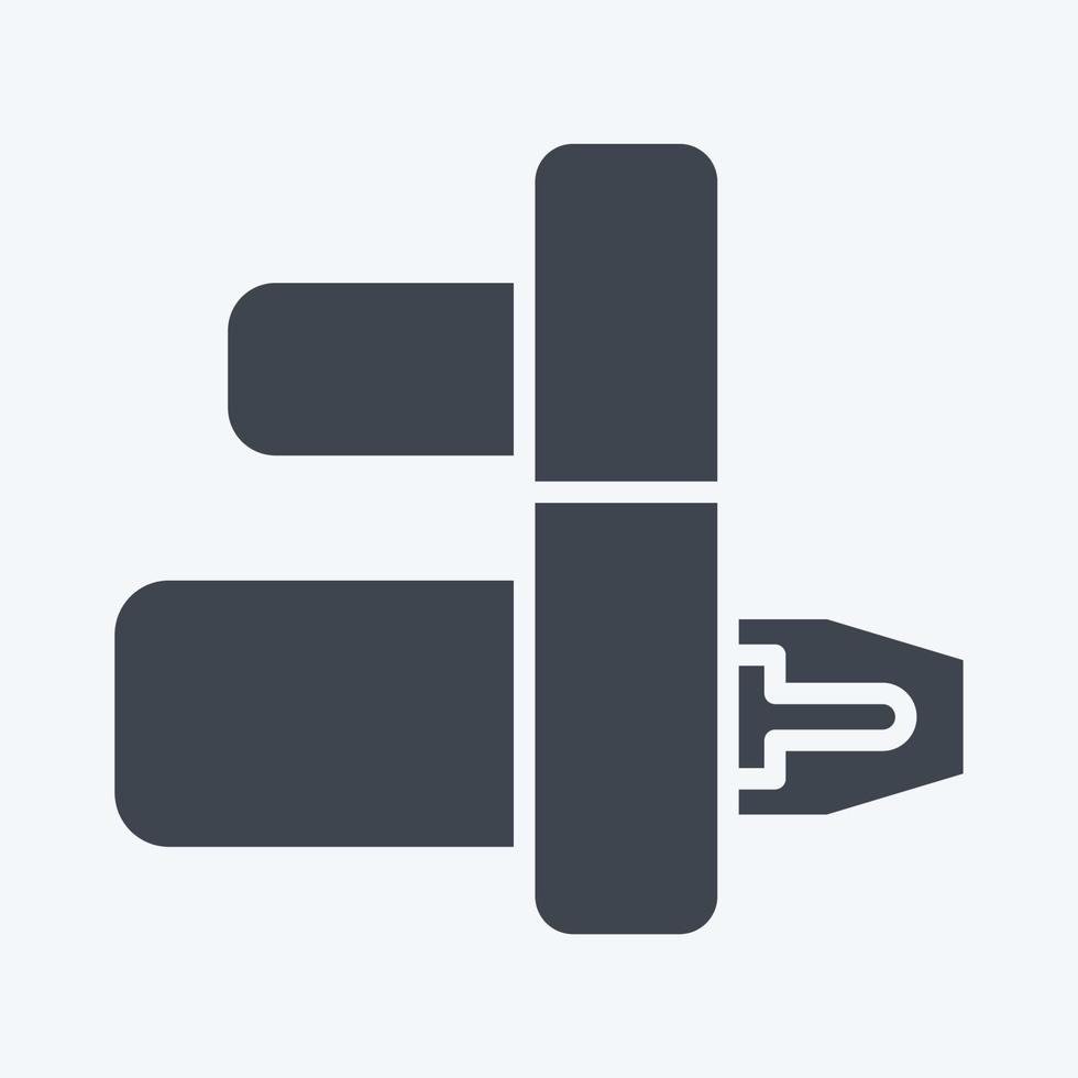 Icon Starter. related to Car Service symbol. Glyph Style. repairing. engine. simple illustration vector