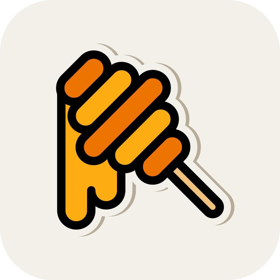 Honey Stick Vector Icon Design