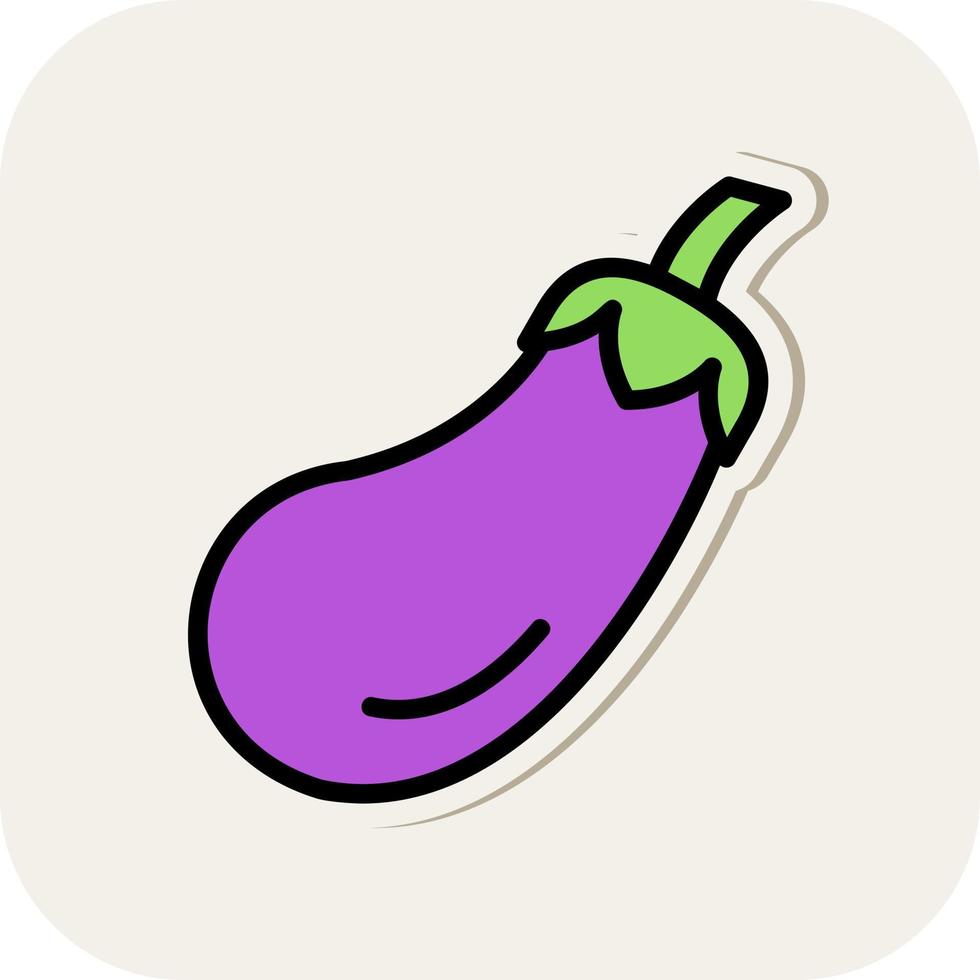 Eggplant Vector Icon Design