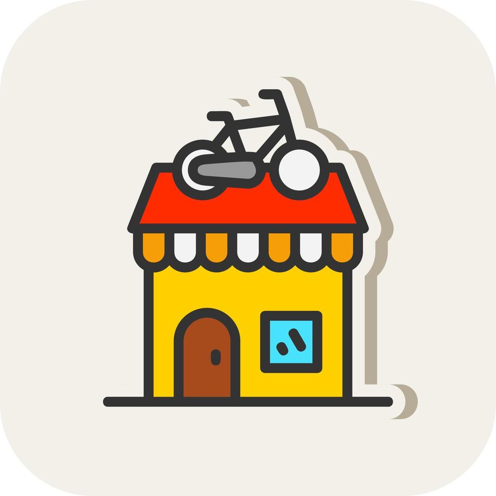 Bike Shop Vector Icon Design
