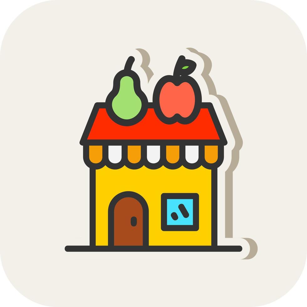 Fruits Shop Vector Icon Design