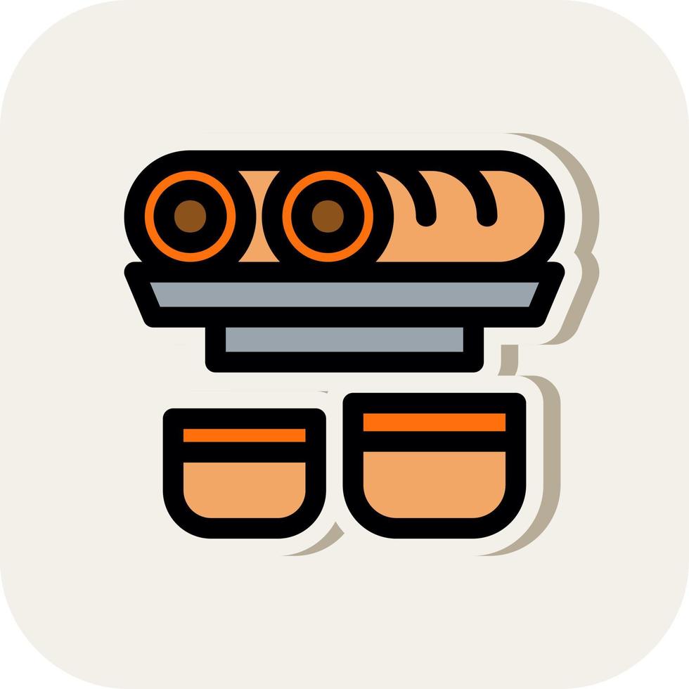 Spring Rolls Vector Icon Design