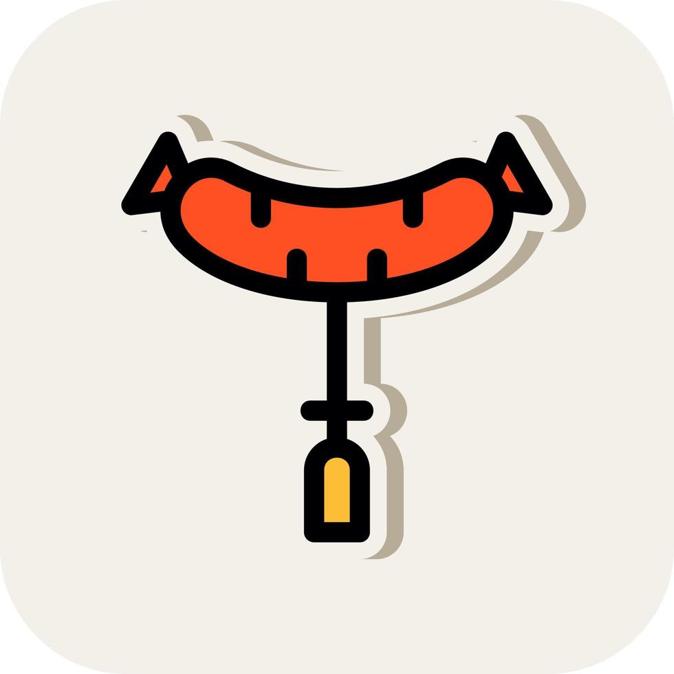 Sausage Vector Icon Design