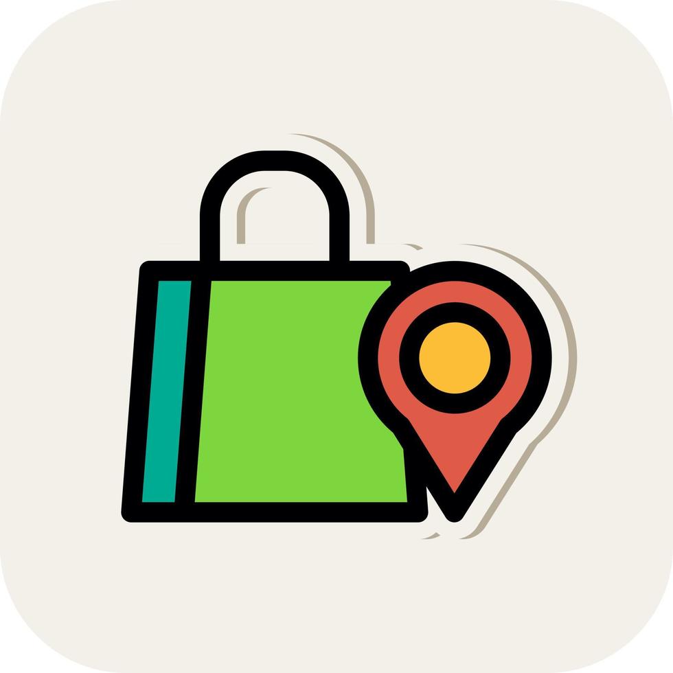 Shopping Destination Vector Icon Design