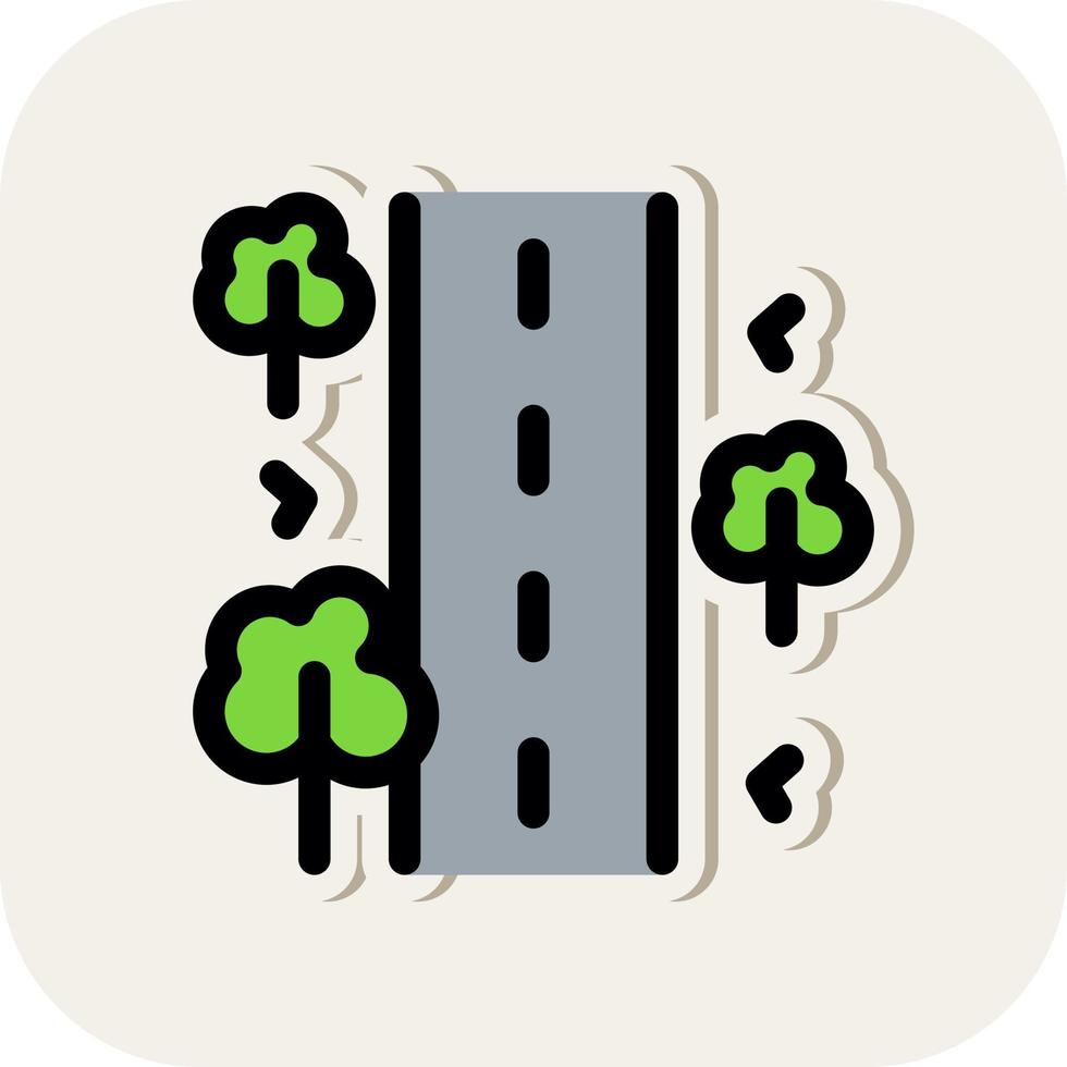 Unsealed Road Vector Icon Design