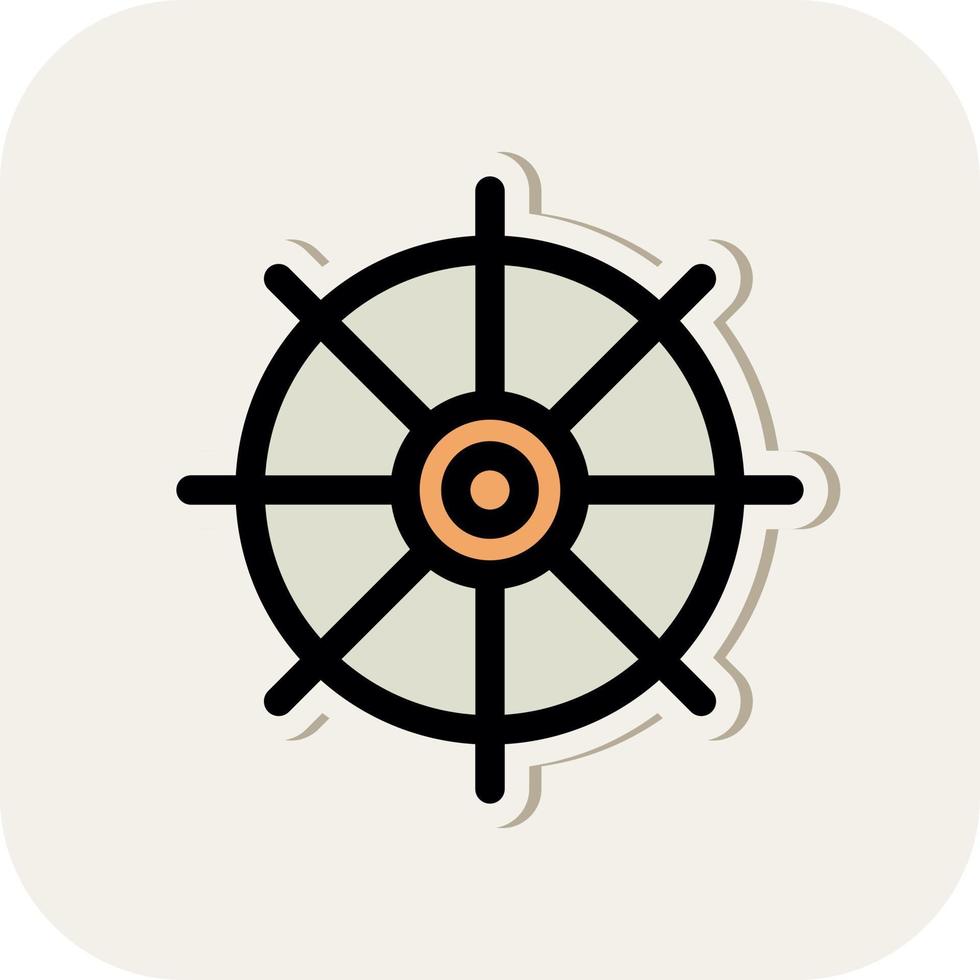 Nautical Wheel Vector Icon Design