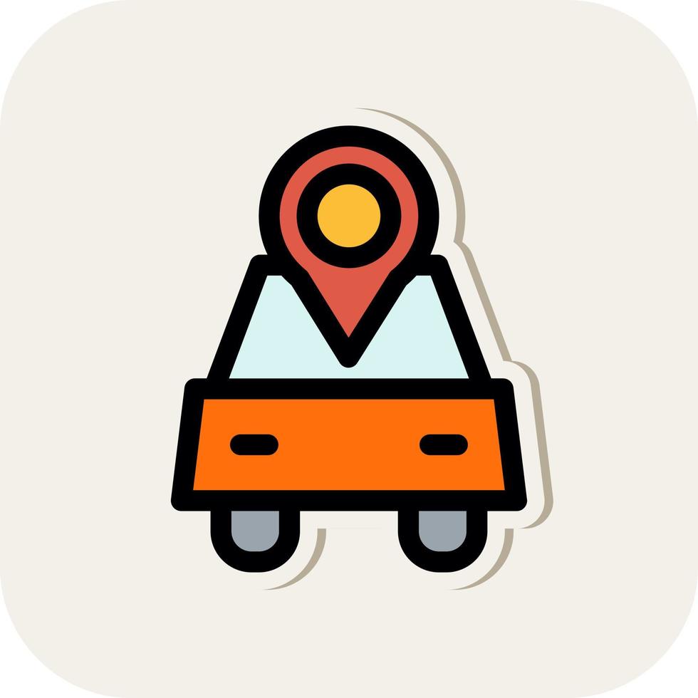 Car Location Vector Icon Design