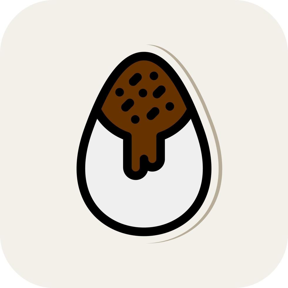 Chocolate Egg Vector Icon Design