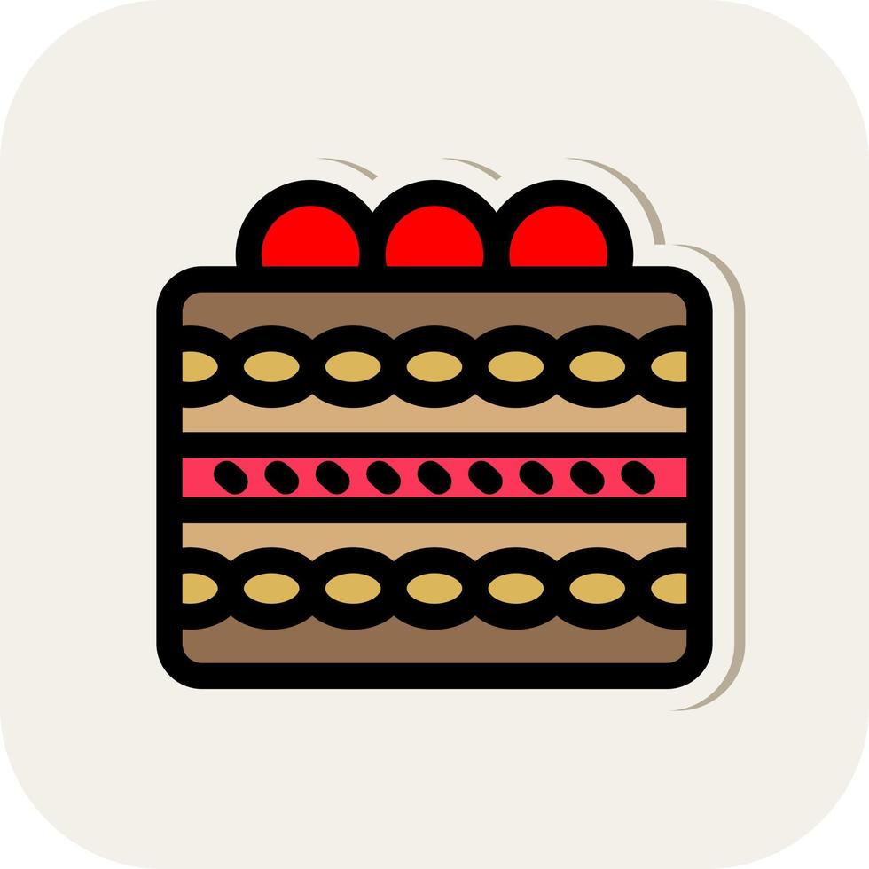 Tiramisu Vector Icon Design