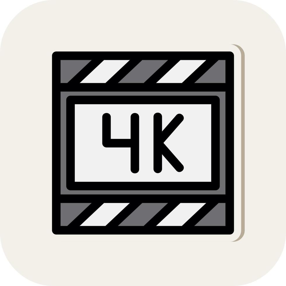 4k Film Vector Icon Design
